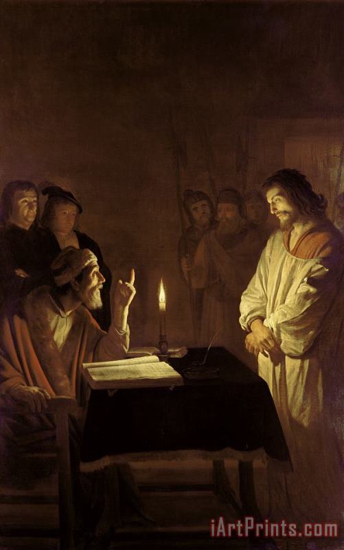 Christ before the High Priest painting - Gerrit van Honthorst Christ before the High Priest Art Print