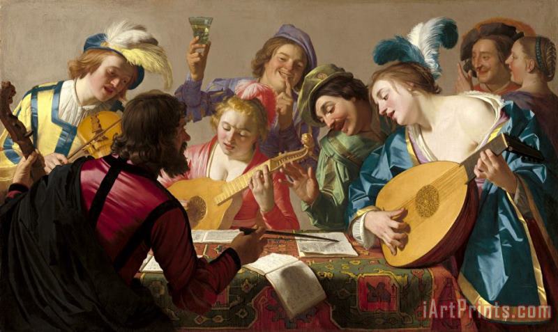 Gerrit van Honthorst The Concert Art Painting