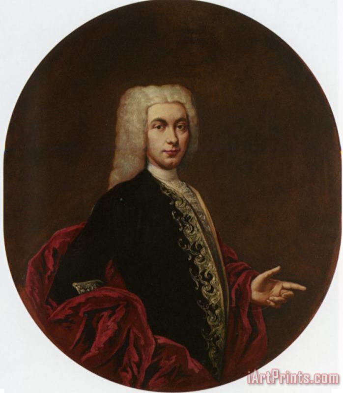 Giacomo Ceruti Portrait of a Gentleman Half Length Wearing an Embroidered Doublet Art Print
