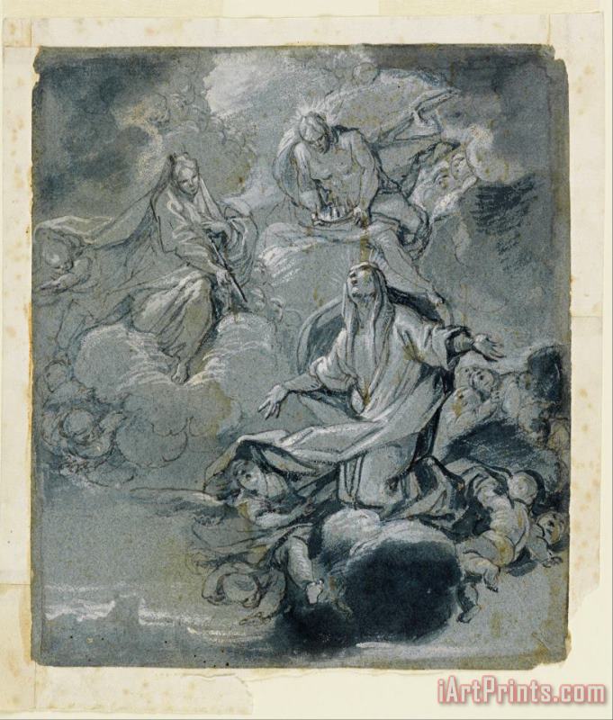Giacomo Farelli Apotheosis of a Female Saint Art Painting
