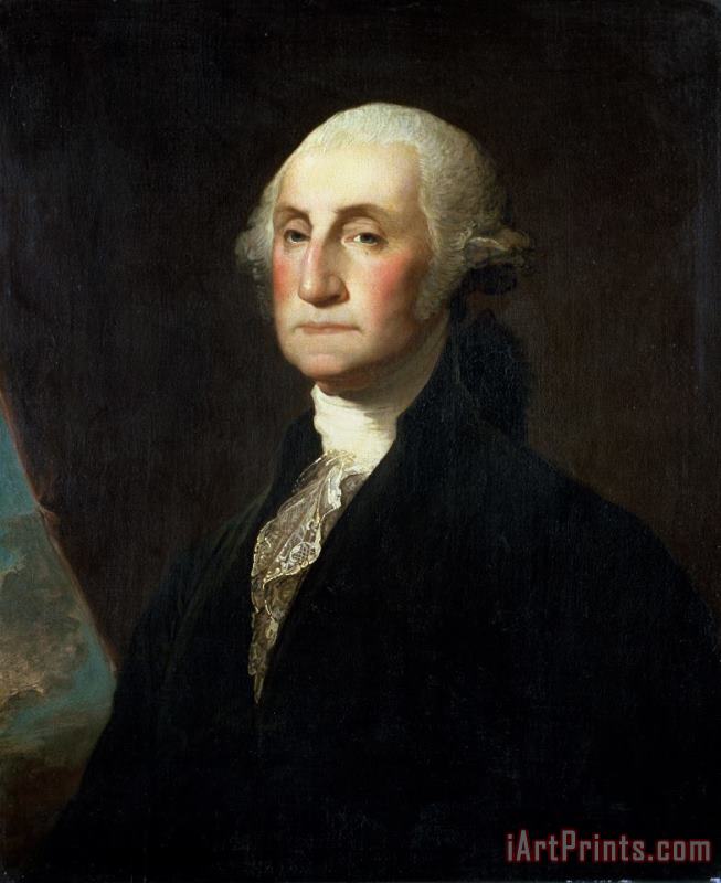 Portrait of George Washington painting - Gilbert Stuart Portrait of George Washington Art Print