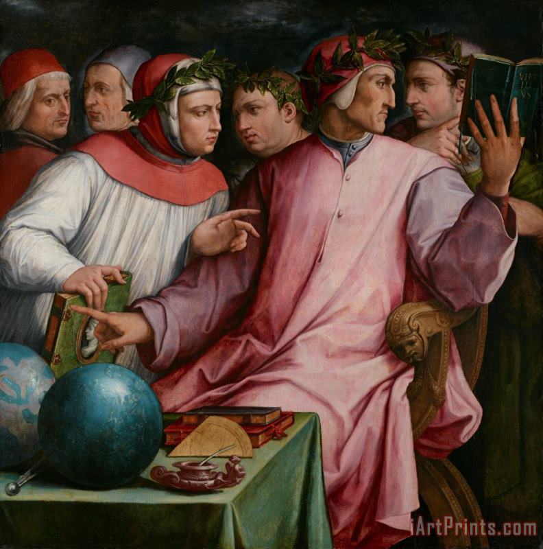 Six Tuscan Poets painting - Giorgio Vasari Six Tuscan Poets Art Print