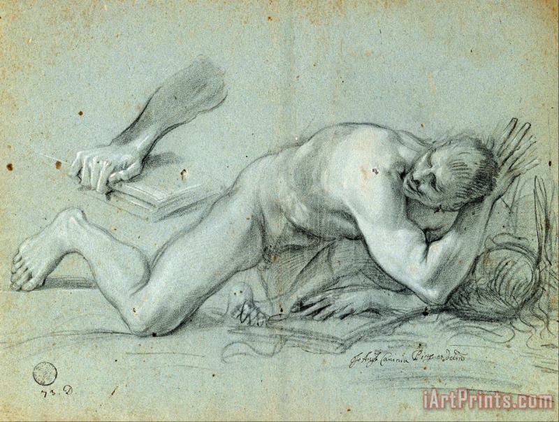 Study for a Fallen Angel painting - Giovanni Angelo Canini Study for a Fallen Angel Art Print