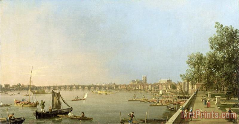 Giovanni Antonio Canaletto The Thames from the Terrace of Somerset House Art Painting