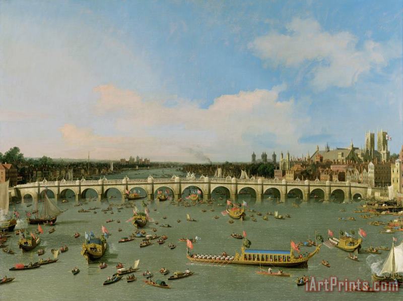 Giovanni Antonio Canaletto Westminster Bridge - London Art Painting