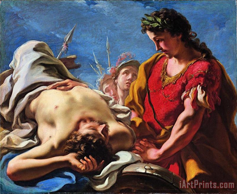 Giovanni Antonio Pellegrini Alexander at The Corpse of The Dead Darius Art Painting