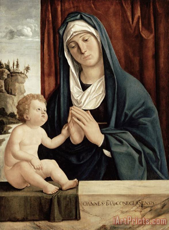 Giovanni Battista Cima da Conegliano Madonna and Child - late 15th to early 16th century Art Painting