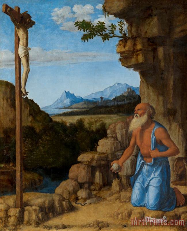 Giovanni Battista Cima da Conegliano Saint Jerome In The Wilderness Art Print