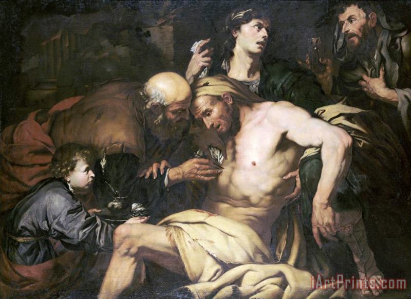 The Good Samaritan painting - Giovanni Battista Langetti The Good Samaritan Art Print
