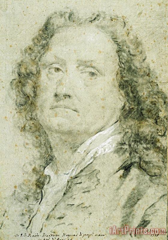 Self Portrait, 1735 painting - Giovanni Battista Piazzetta Self Portrait, 1735 Art Print