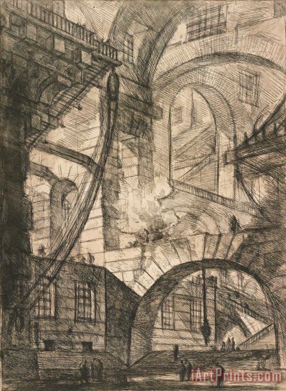 Giovanni Battista Piranesi Perspective of Arches, with a Smoking Fire, Plate 6 From Carceri D'invenzione Art Painting