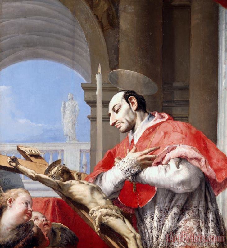 Saint Charles Borromeo painting - Giovanni Battista Tiepolo Saint Charles Borromeo Art Print
