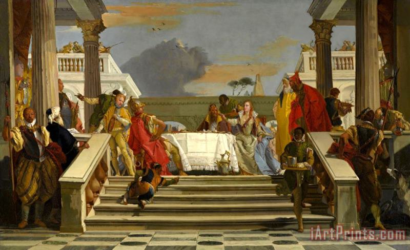 The Banquet of Cleopatra And Antony painting - Giovanni Battista Tiepolo The Banquet of Cleopatra And Antony Art Print