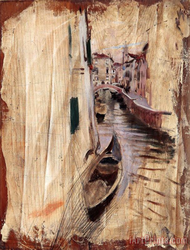 Blick in Einen Venezianischen Kanal painting - Giovanni Boldini Blick in Einen Venezianischen Kanal Art Print