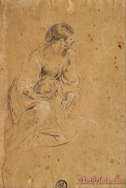 Giovanni Bonatti Study of a Female Figure Art Print