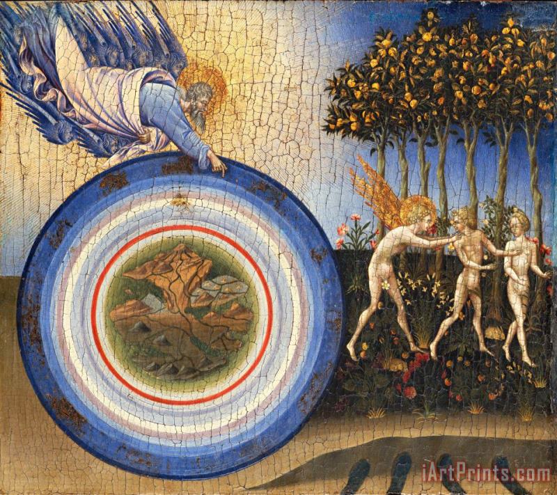 The Creation of The World And The Expulsion From Paradise painting - Giovanni di Paolo The Creation of The World And The Expulsion From Paradise Art Print