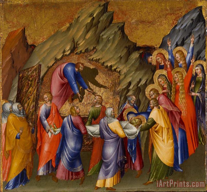 The Entombment painting - Giovanni di Paolo The Entombment Art Print