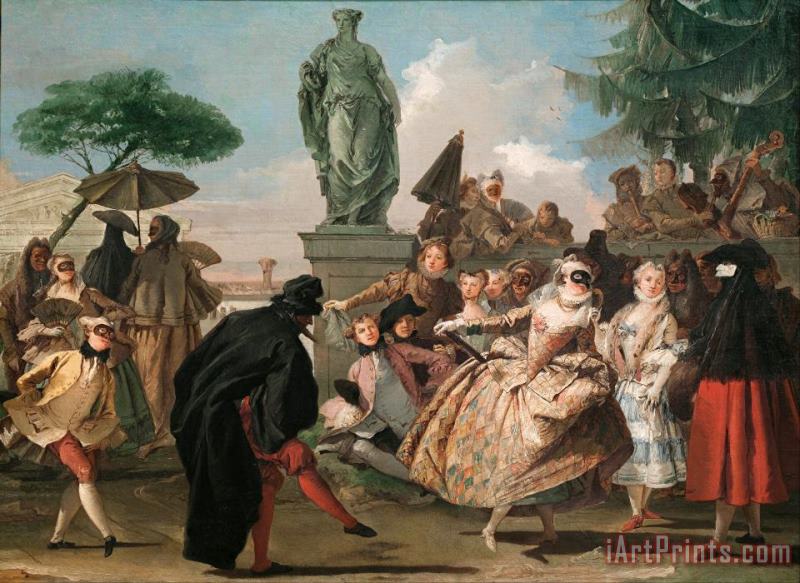 Giovanni Domenico Tiepolo The Minuet Art Painting