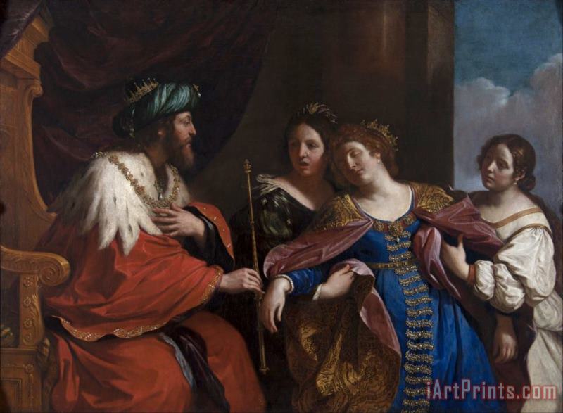 Giovanni F. Barbieri Esther Before Ahasuerus Art Painting