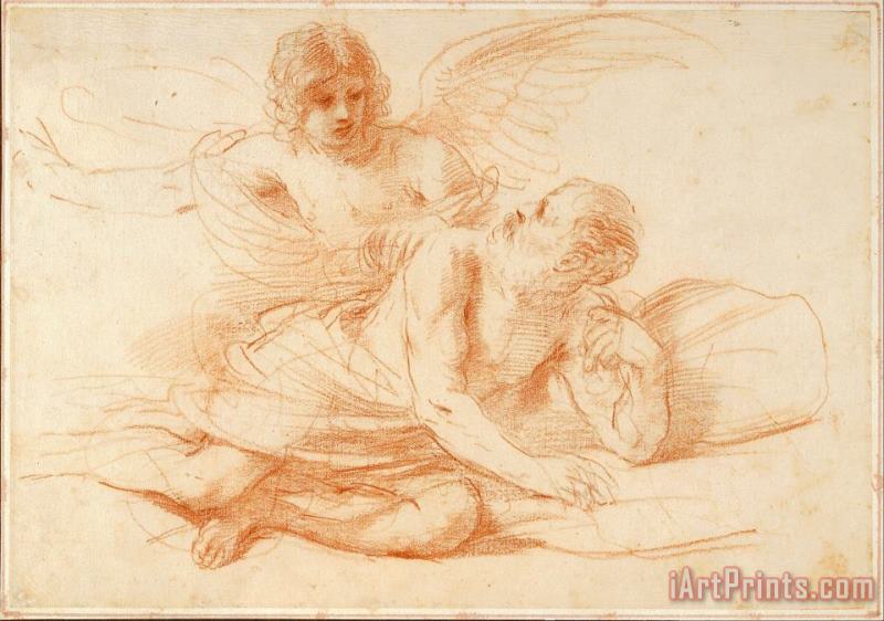 Giovanni F. Barbieri St Peter And The Angel Art Print