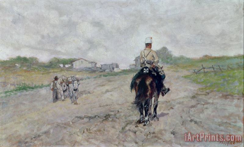 Giovanni Fattori The Light Cavalryman Art Painting