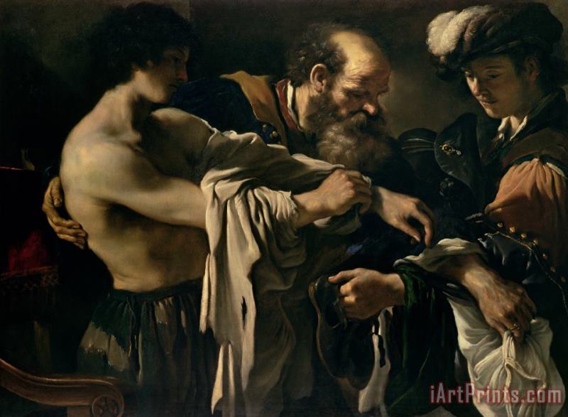 The Return of the Prodigal Son painting - Giovanni Francesco Barbieri The Return of the Prodigal Son Art Print