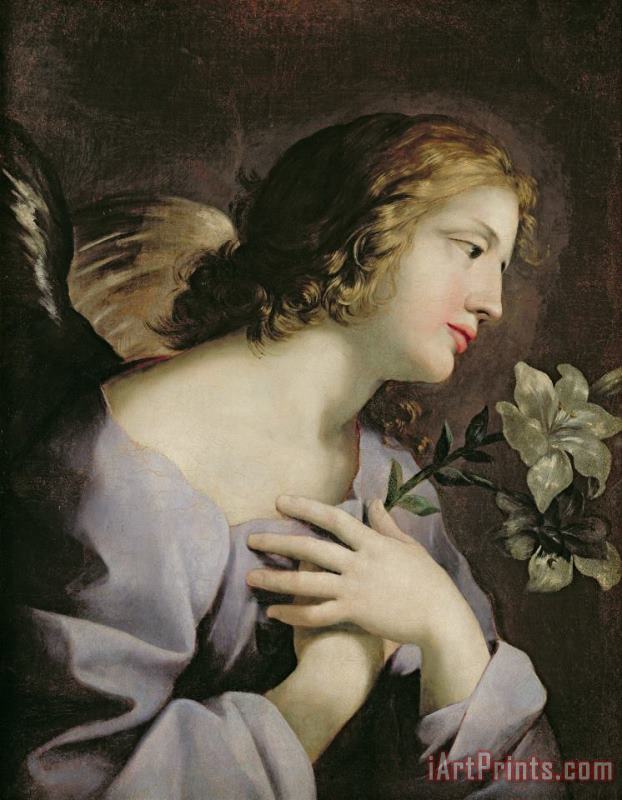 The Angel of the Annunciation painting - Giovanni Francesco Romanelli The Angel of the Annunciation Art Print