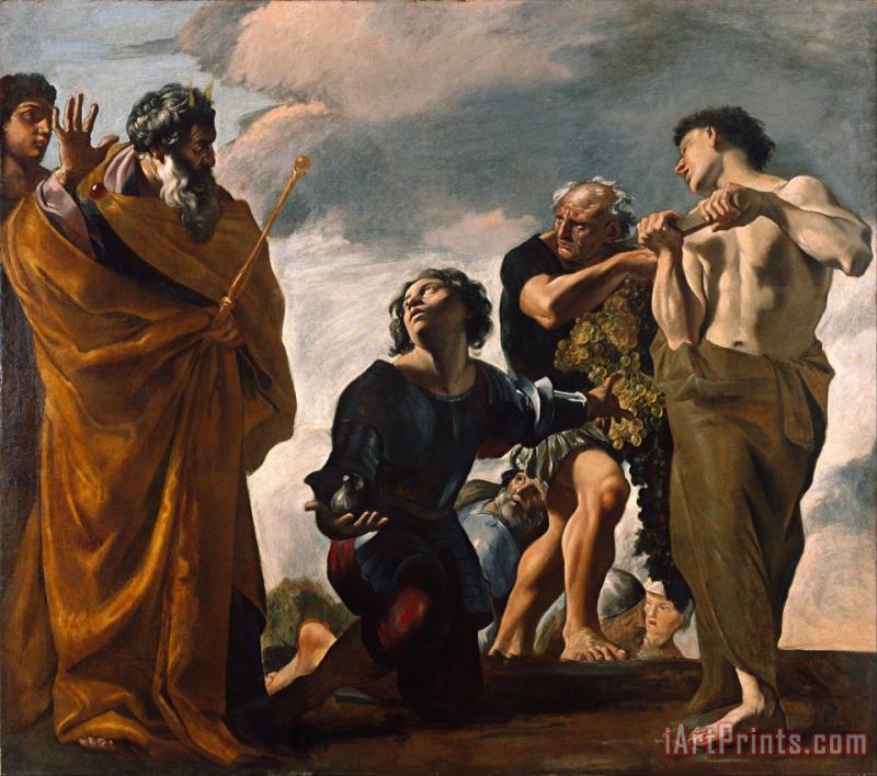 Giovanni Lanfranco  Moses And The Messengers From Canaan Art Painting