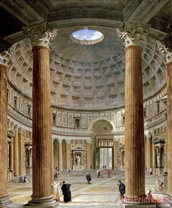 Giovanni Paolo Panini The Interior of The Pantheon, Rome Art Print