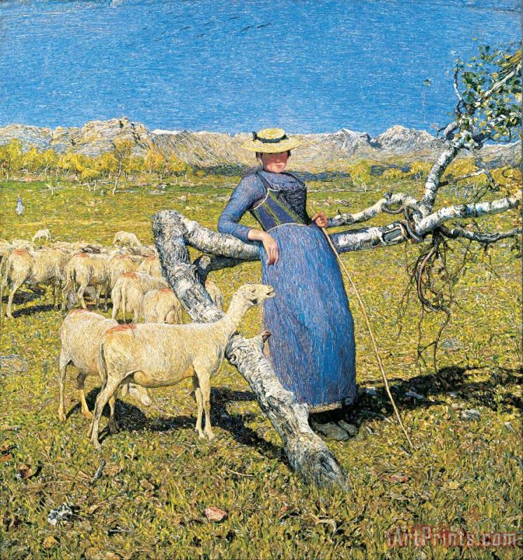 High Noon in The Alps painting - Giovanni Segantini High Noon in The Alps Art Print