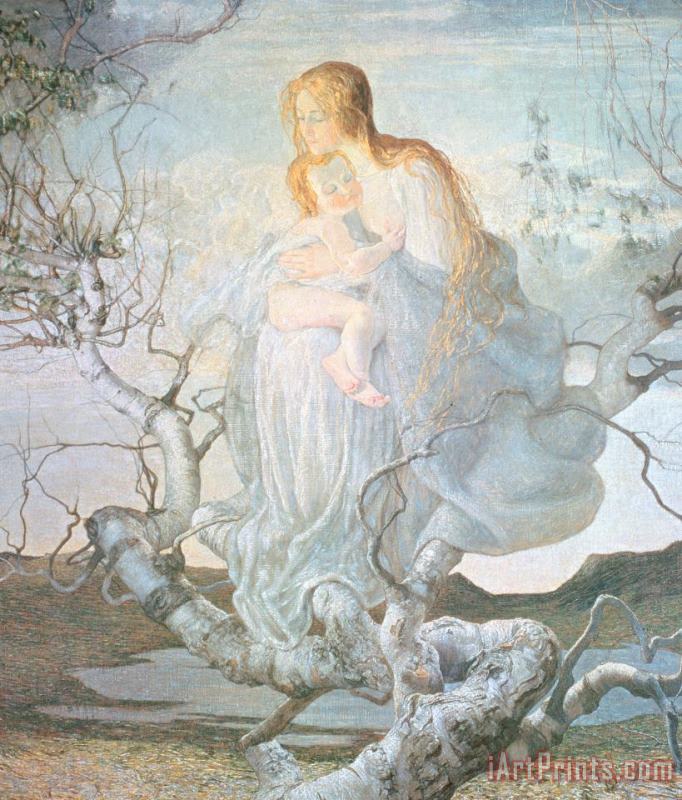 The Angel Of Life painting - Giovanni Segantini The Angel Of Life Art Print