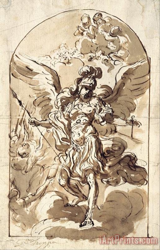 Girolamo Troppa The Archangel Michael Art Painting