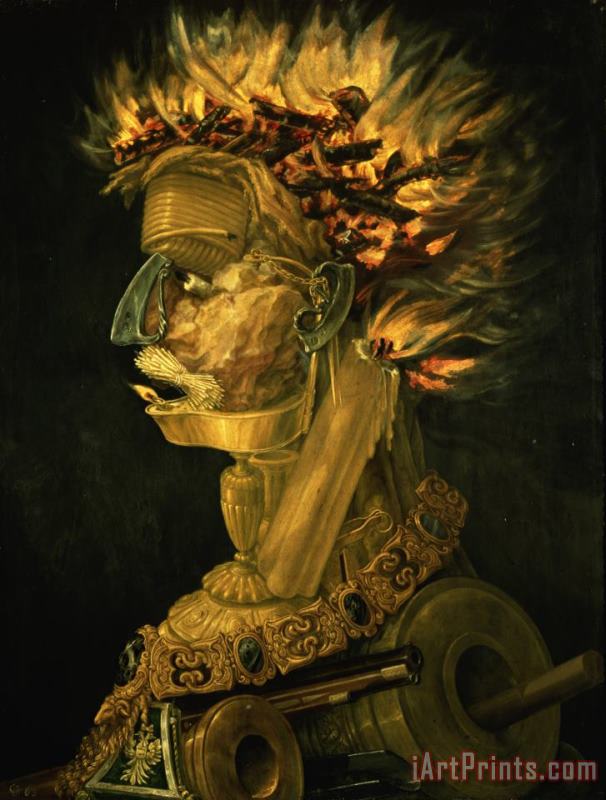 Giuseppe Arcimboldo Fire Art Painting