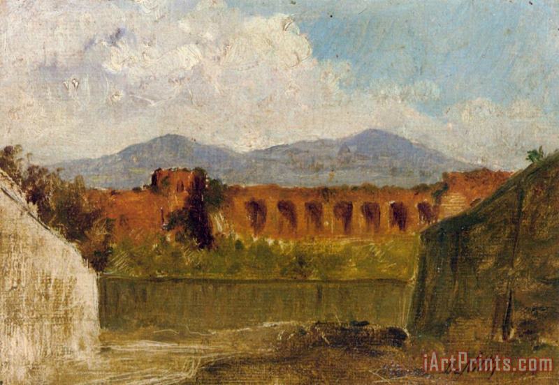 Giuseppe De Nittis A Roman Aqueduct Art Print