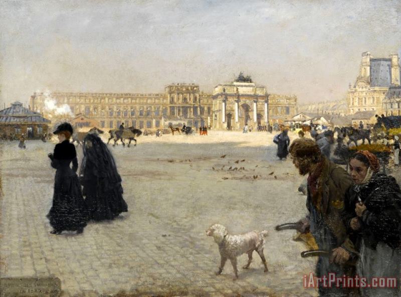 Giuseppe De Nittis La Place Du Carrousel : Ruines Des Tuileries En 1882 Art Painting