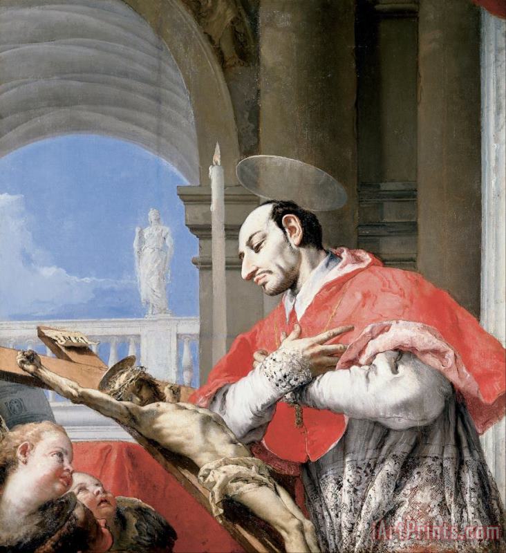 Saint Charles Borromeo painting - Givoanni Battista Tiepolo Saint Charles Borromeo Art Print