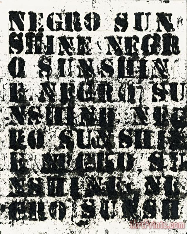 Glenn Ligon Study for Negro Sunshine II #2 Art Print