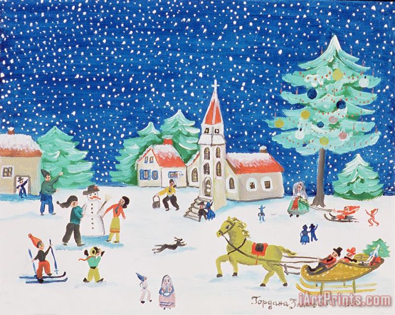 Gordana Delosevic Christmas Joy Art Painting