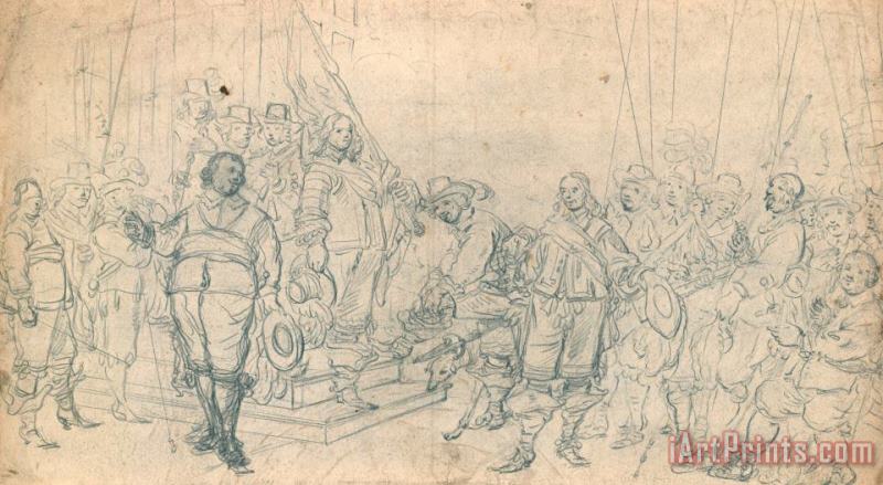 Govaert Flinck Schutters Van De Compagnie Van Kapitein Joan Huydecoper En Luitenant Frans Van Waveren, 1648 Art Print