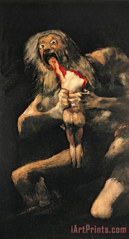 Saturn Devouring one of his Children painting - Goya Saturn Devouring one of his Children Art Print