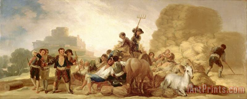 Goya Y Lucientes, Francisco The Threshing Floor Art Print
