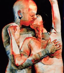 Graham Dean The Kiss painting