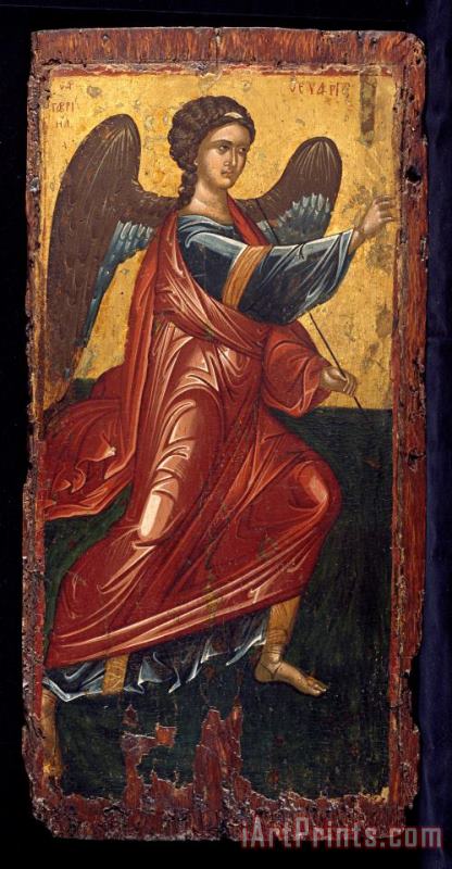 Greek, Late Byzantine The Archangel Gabriel, From an Annunciation Scene on The King's Door of an Iconostasis Art Print