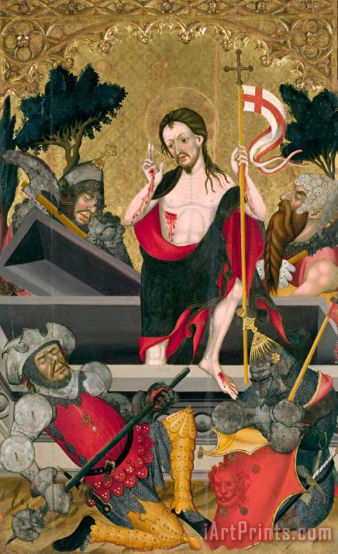 Resurrection of Christ painting - Guerau Gener Resurrection of Christ Art Print