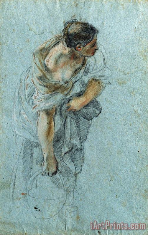 Study for a Female Figure painting - Guglielmo Cortese Study for a Female Figure Art Print