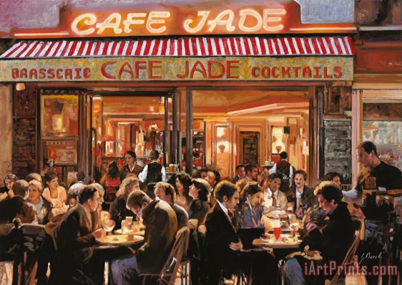 Cafe Jade painting - Collection 7 Cafe Jade Art Print