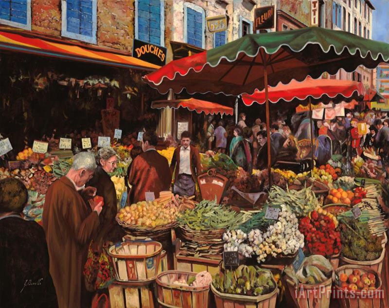 Il Mercato Di Quartiere painting - Collection 7 Il Mercato Di Quartiere Art Print