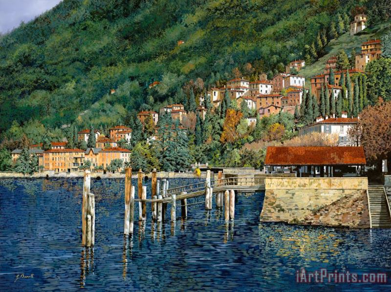 il porto di Bellano painting - Collection 7 il porto di Bellano Art Print