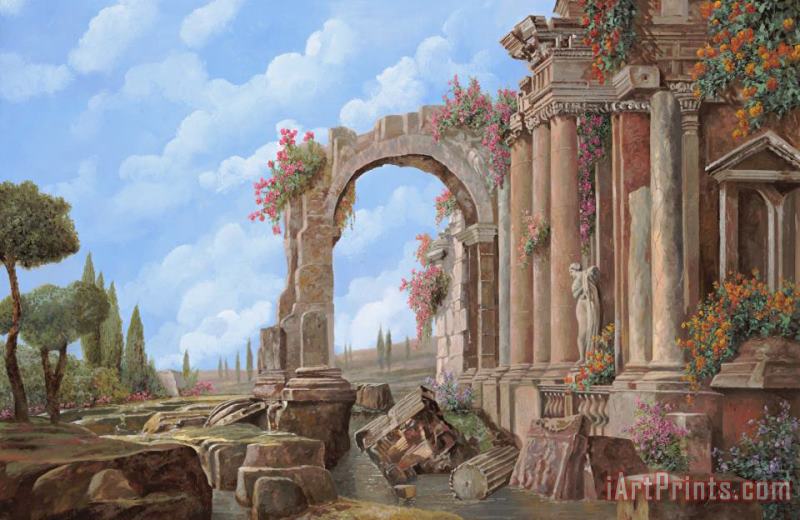 Roman ruins painting - Collection 7 Roman ruins Art Print