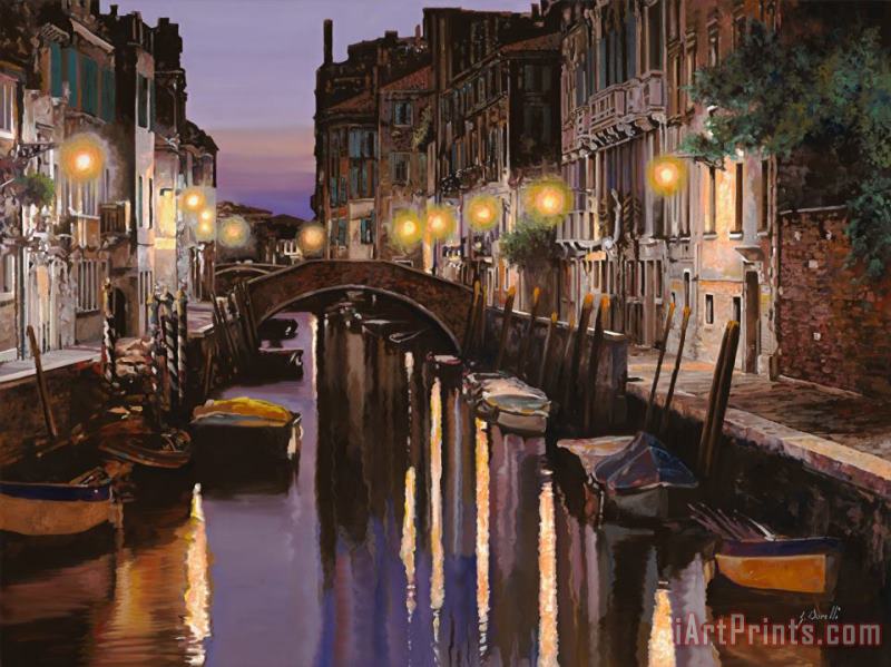Venezia al crepuscolo painting - Collection 7 Venezia al crepuscolo Art Print